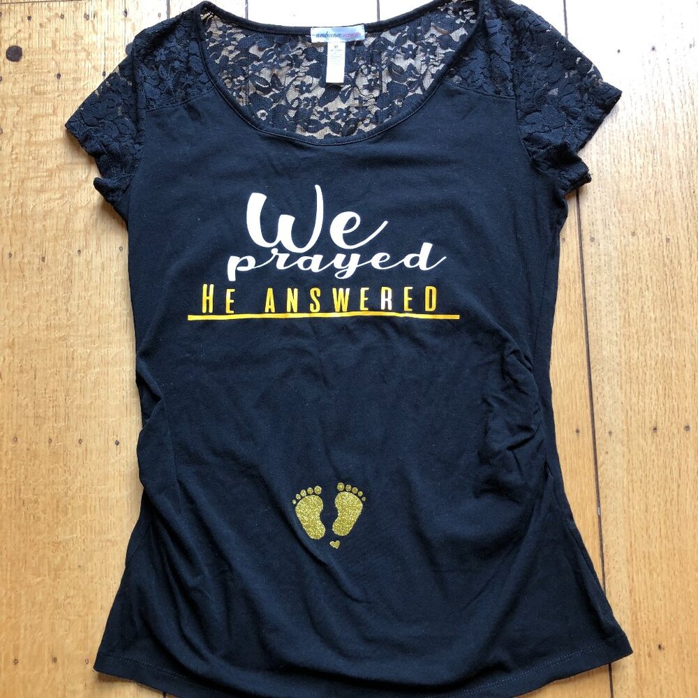 Ambiance Maternity Faith Tee Size M